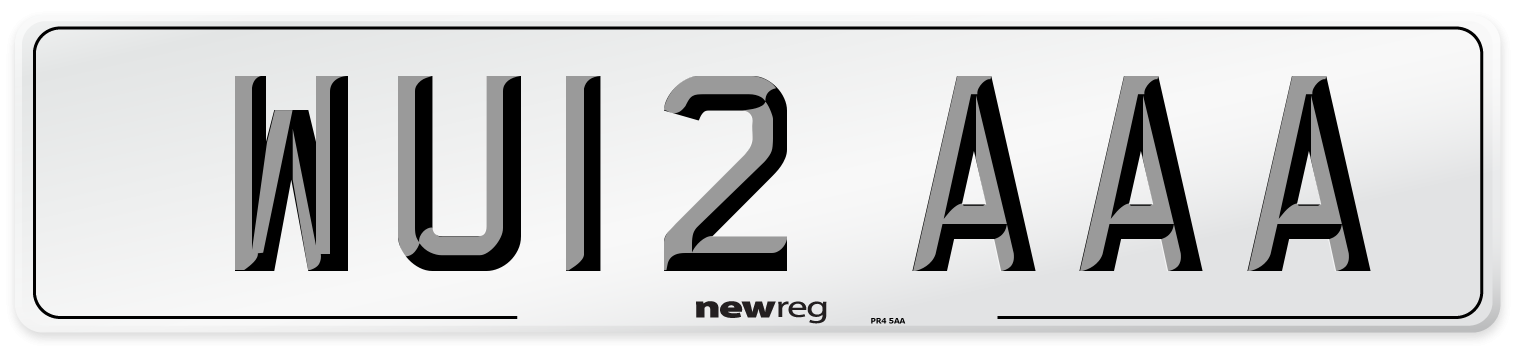 WU12 AAA Number Plate from New Reg